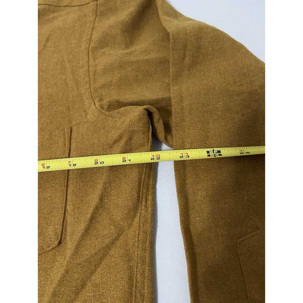 Holbrook Chinook Flannel Vintage 1970s Gold M 15 15 1/2 Wool Blend - Picture 5 of 10